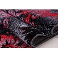 thumbnail image 3 of Ladole Rugs Everest Collection Milan Classic Damask Style Soft Beautiful Area Rug Carpet in Black and Red, 4x6(3'11" x 5'7", 120cm x 170cm), 3 of 5