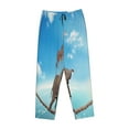 thumbnail image 4 of Naloa Elephant Giraffe Print Women’s Ultra-Soft Comfy Pajama Lounge Pants with Pockets & Drawstring, 4 of 8