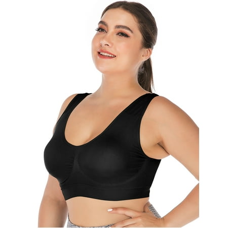 

Women s Plus Size Sports Bras Seamless Comfortable Yoga Bra With Removable Pads