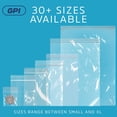 thumbnail image 7 of GPI 5” x 5” Reclosable Ziplock Bag 2 Mil Clear Zipper Bags, 100-Pack, 7 of 7