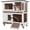 Brown, variant on Aivituvin Wheeled 2-Story Regular Wood Rabbit & Guinea Pig Small Animal Hutch