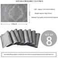 thumbnail image 2 of Place Mats Set of 8 Rectangle Rectangular Waterproof Fabric Polyester Cloth Washable Wipeable Heat Resistant Placemats for Kitchen Dining Dinner Table Indoor 13 X 19 Inch Grey, 2 of 6
