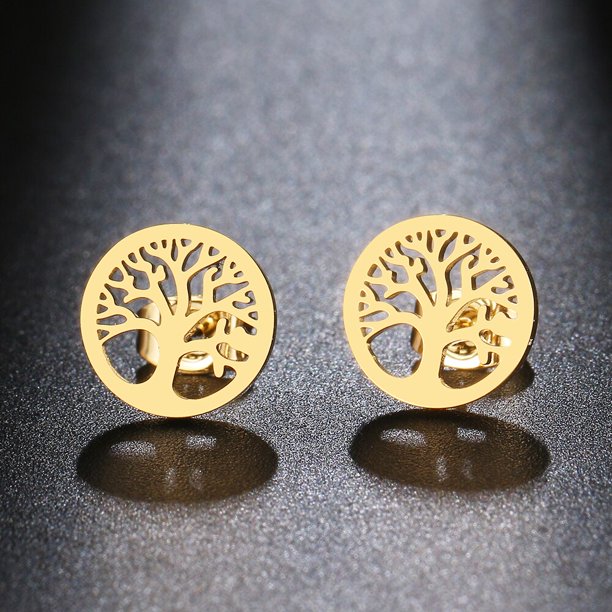 Pendientes de acero inoxidable Minimalismo Mapa Sol Clásico Gran oferta Pendientes de botón de moda Pendientes simples para mujer Joyería Boda NUEVO Tan Jianjun unisex