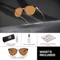 thumbnail image 3 of Oakley OO9288 Sielo Round Shaped Polarized Sunglasses for Women - Includes Official Eyewear Kit - Polished Brown Tortoise Frame with Prizm Bronze Lens, 3 of 6