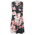 thumbnail image 4 of GaThRRgYP Cocktail Dresses for Women,Women's Fashion Casual Round-Neck Vintage Sleeveless Print Dresses, 4 of 5