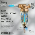 thumbnail image 6 of iSpring WSP-200 Spin Down Sediment Water Filter, Whole House Reusable Flushable Prefilter for Well Water, 200-Micron, 1" MNPT + 3/4" FNPT, Lead-Free Brass, 6 of 10
