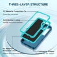 thumbnail image 2 of I-HONVA For Samsung Galaxy S25/S24 Case,3-Layer Military Grade Drop Protection Anti-Slip Rugged Shockproof Dustproof Protection 6.2 inch Phone Case,Turquoise, 2 of 7