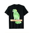 thumbnail image 2 of Yellow-Naped Amazon Watercolor Parrot T-Shirt, 100% Cotton Parrot T-Shirts for Men Women, Gift, Friends, Father, 180G, Round Neck, Black, Size S-XXXL, 2 of 6