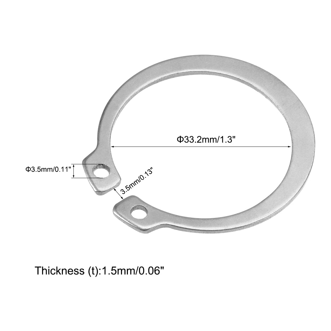 40mm External Circlips CClip Retaining Snap Rings 304 Stainless Steel