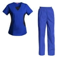 thumbnail image 1 of Women's Scrubs Set Scrub Top and Pants Scrubs Set, 1 of 3