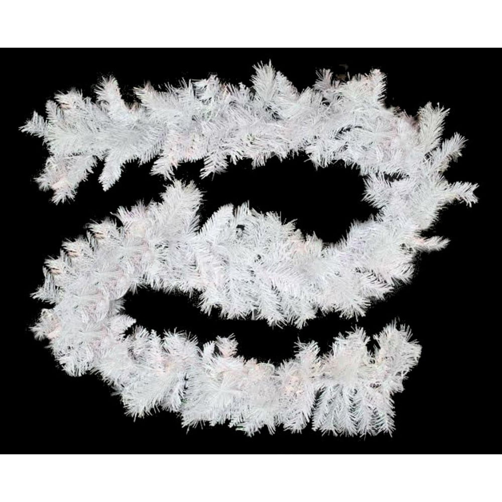 9' x 10" White Iridescent Mixed Pine Artificial Christmas Garland