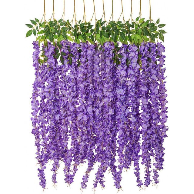 12pcs Artificial Wisteria Flower Vine
