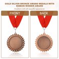 thumbnail image 4 of Uxcell Award Medals, Prize Winner Medals with Red Neck Ribbon Medals for Meetings Bronze, 4 of 7