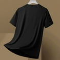 thumbnail image 6 of Short Sleeve Shirts for Men Big & Tall M-5XL Crewneck Silk Tees Tops Plus Size Casual Solid Breathable Pullover Basic Tshirts, 6 of 7