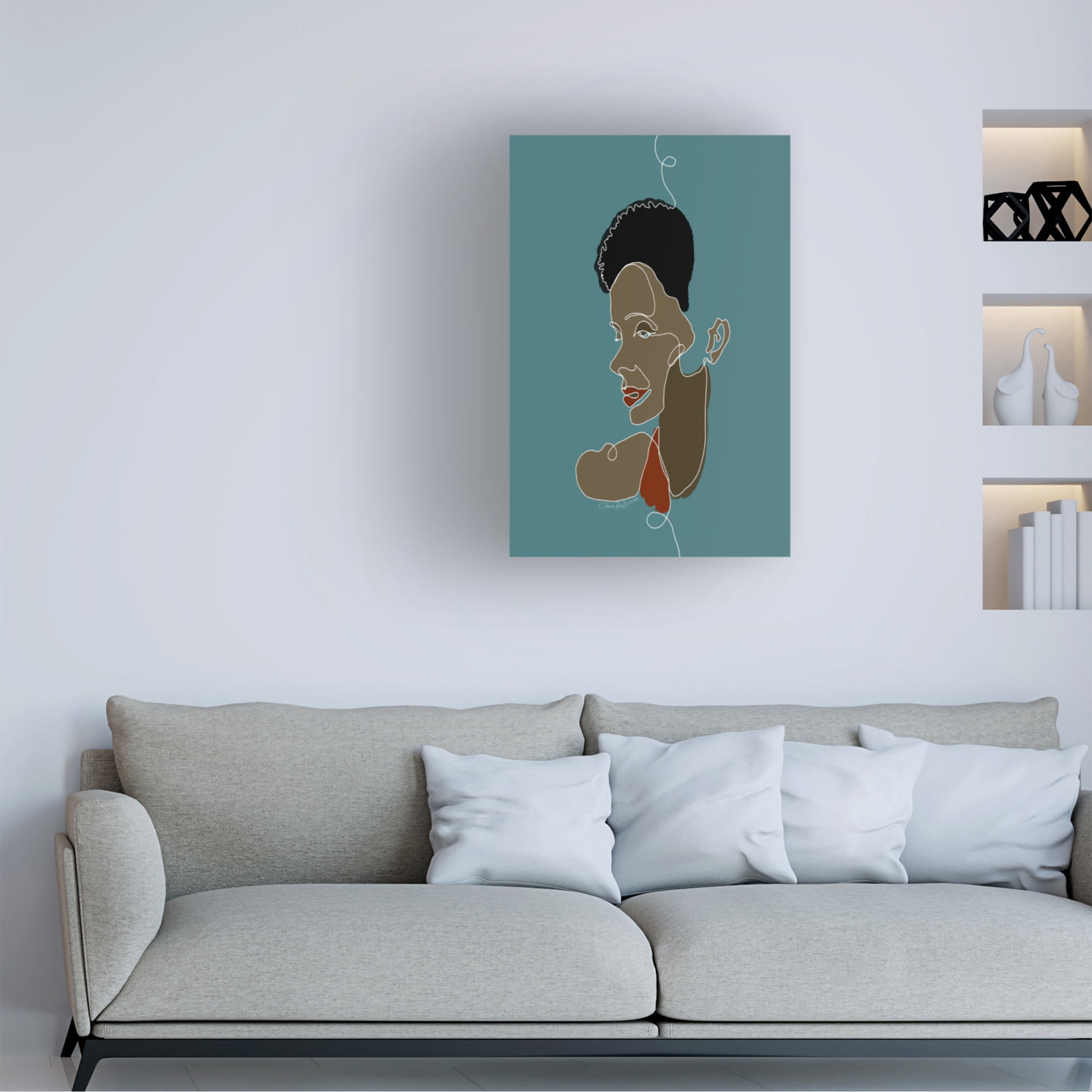 Canvas Wall Art - Cherie Roe Dirksen 'Grace' Wall Art for Living Room, Bedroom, or Office Décor by Trademark Fine Art - 30 x 47 Inches