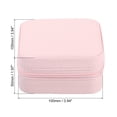 thumbnail image 2 of Uxcell Travel Jewelry Case Small Jewelry Organizer Portable Mini Jewelry Box to Store Rings Earrings Necklaces, Pink, 2 of 5