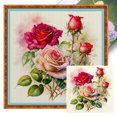 thumbnail image 1 of Kit Punto Cruz Con Flores Hilo Algodón Ecológico Bordado 11CT 40x40cm, 1 of 9