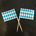 thumbnail image 2 of 200 Pieces Flags Marking Labels Cupcake Decoration Birthday Party Decoration (blue And White), 2 of 5