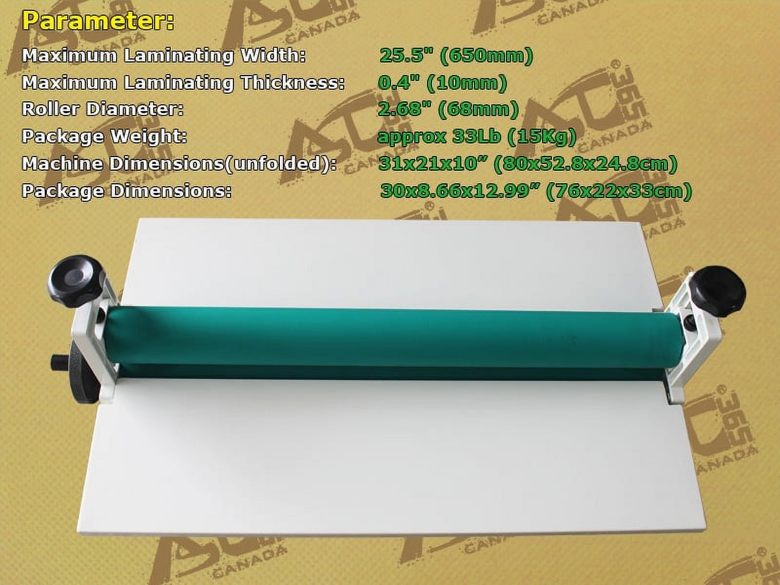 PreAsion 25.5Inch Manual Cold Laminator All Metal Frame Cold Roll Laminator Photo Film Laminating Machine