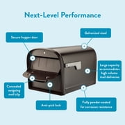 Architectural Mailboxes Oasis 360 Locking Post Mount Mailbox, Rubbed Bronze