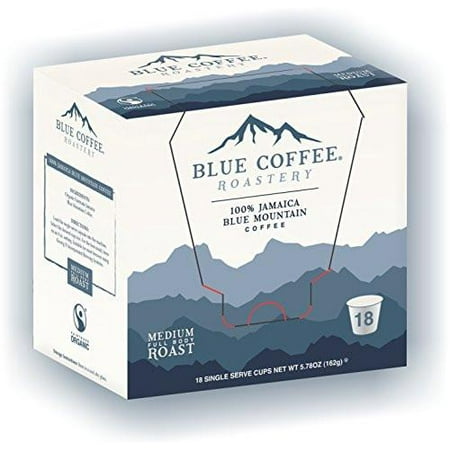 Blue Roastery Genuine Jamaica Blue Mountain Coffee K-Cups for Keurig 18 ct - Packaging May