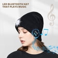 thumbnail image 2 of Zukuco Music Beanie Hat Bluetooth Knitted Beanie with LED Winter Warm Hat for Outdoor Skiing Cycling Gifts for Women Men, 2 of 9