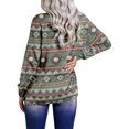 thumbnail image 4 of Blusa de manga larga con estampado de tribu con cremallera informal a la moda para mujer Pompotops gfhjh15624, 4 of 6