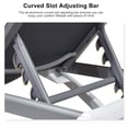 thumbnail image 6 of PURPLE LEAF Patio Chaise Lounge Chair Set Outside Aluminum Plastic Stackable Tanning Outdoor Lounger with Side Table for Pool Sunbathing Beach Deck Outside, Light Grey, 6 of 9