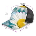 thumbnail image 2 of Lsque Daisy Flowers Printed Trucker Hat - Baseball Cap for Men Women - Breathable Mesh Side, Adjustable Fit - for Casual Wear, 2 of 7