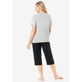 thumbnail image 3 of Dreams & Co. Plus Size 2-Piece Capri PJ Set, 3 of 6