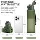 thumbnail image 4 of 900ml Collapsible Silicone Water Bottle with Strap, BPA LeakProof Travel Bottle (Green), 4 of 5