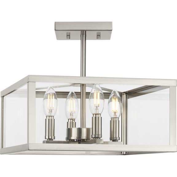 Progress Lighting - Hillcrest - 4 Light Semi-Flush Mount In Modern Style-11