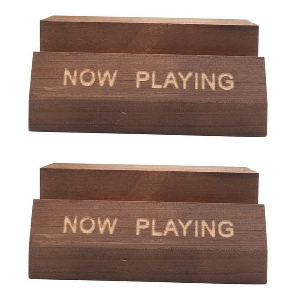 2X NOW Playing Vinyl Record Stand Vinyl Record Holder Display Wood Records Storage Stands