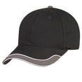 thumbnail image 1 of ImpecGear Cotton 6-Panel Unisex Adult Baseball Hat - Black/Grey, 1 of 1