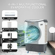 Costway 3450 CFM Industrial Evaporative Cooler 4-in-1 Air Cooling Fan 45L Tank