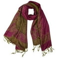 thumbnail image 3 of Peach Couture Women's Ravishing Reversible Jacquard Paisley Shawl Wrap Pashmina, 3 of 10
