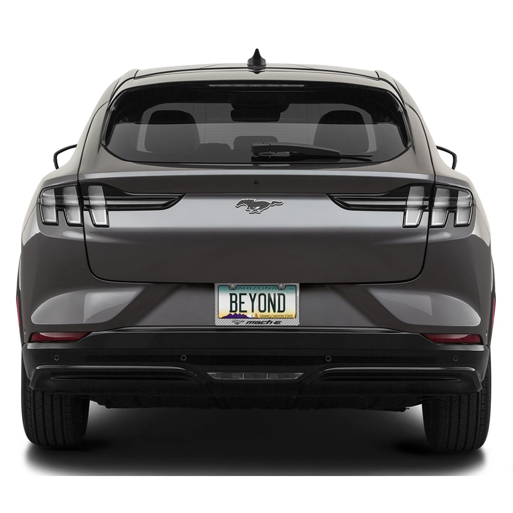 iPick Image for Ford Platinum in 3D on Silver Real 3K Carbon Fiber Finish ABS Plastic License Plate Frame, Official Licensed