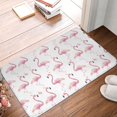 thumbnail image 1 of Front Door Mat Pink Flamingo Print Bedroom Entryway Rug Non-Slip Washable Indoor Carpet Doormat Decorative Low Profile Area Rug for Home Living Room Bedroom Laundry Floor Decor, 24 x 16 Inch, 1 of 7