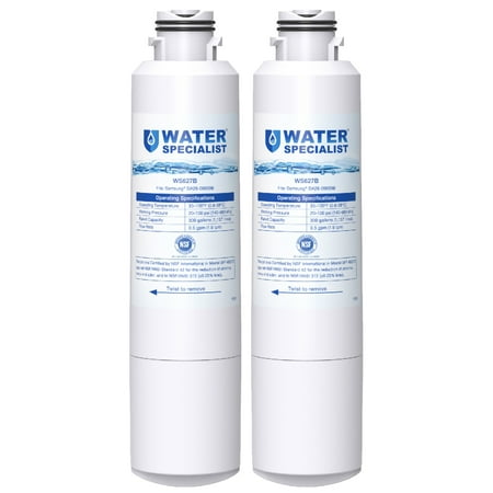 

2 Pack Waterspecialist DA29-00020B Refrigerator Water Filter Replacement for Samsung HAF-CIN HAF-CIN/EXP DA29-00020A/B DA97-08006A DA2900020B RF28HMEDBSR RF4287HARS