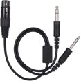 thumbnail image 1 of Cable, Aviation Headphone Cable Adapter Cable for Airbus XLR to GA Dual Plug 5 Pin Black, 1 of 5