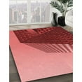 thumbnail image 3 of Ahgly Company Tapis Rond Lavable en Machine Intérieur Transitionnel Rouge Tomate, 6 Pieds Rond, 3 of 7