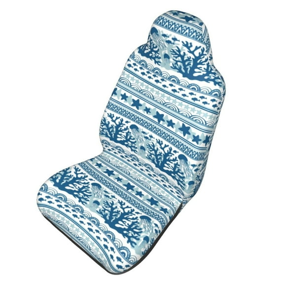 Picia Sea Underwater Jellyfish Print Waterproof Sweating Car Seat Cover for Post Gym Workout, Running, Beach and Hiking, Universal Fit Anti-Slip Bucket Seat Protector