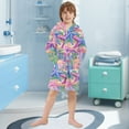 thumbnail image 5 of FORMRS Niños Bathrobe Unisex Hooded Robe Soft Plush Pajamas Sleepwear, Size 7-9T, Gradient Starfish Pattern, 5 of 7