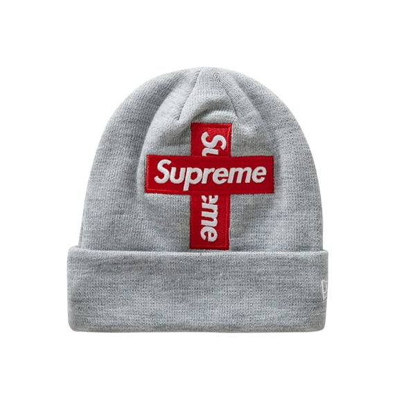 Supreme New Era Cross Box Logo Beanie, from StockX