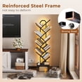 thumbnail image 5 of Casacomoda 8 Tier Tree Bookshelf, Bookcase with LED Lights, Display Floor Standing Storage Shelf, Book Organizer Shelves for Home Office, Living Room, Black, 5 of 8