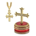 thumbnail image 5 of Lovely Rita's Bejewel Pewter Multi-Color Finish Reverence Cross Round Trinket Box, 5 of 5
