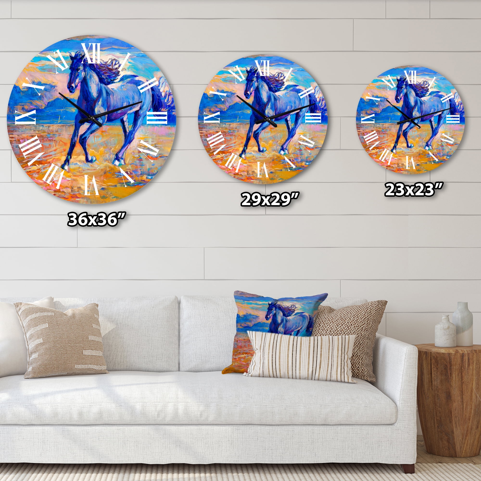Designart 1 in Quartz Farmhouse Wall Clock