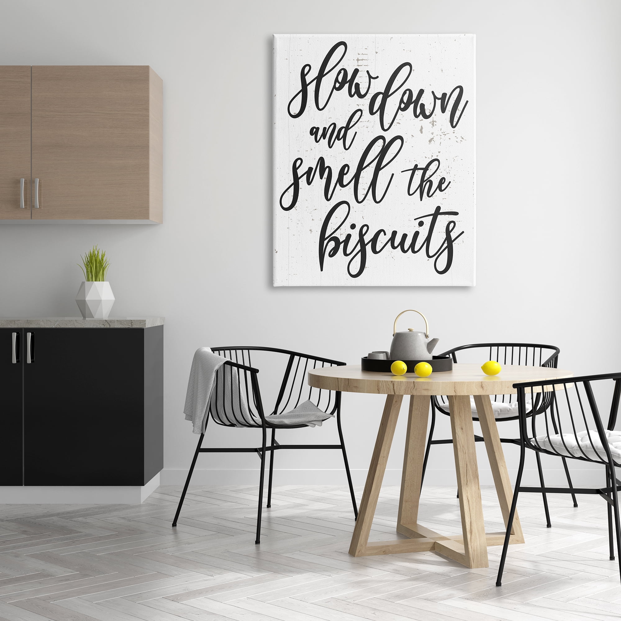 Stupell Industries Slow Down and Smell Biscuits Funny Patience Phrase, 36 x 48, Design by Daphne Polselli