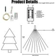thumbnail image 2 of Cascading Twinkle Lights for Christmas Tree, Cascading Christmas Tree Lights, Christmas Tree Waterfall Lights, 8 Modes, LED Twinkle String Light (white - USB, 6.56ft 400 light ), 2 of 9