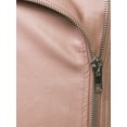 thumbnail image 4 of KOGMO Womens MOTO PU Vegan Leather Jacket with Belt, 4 of 6